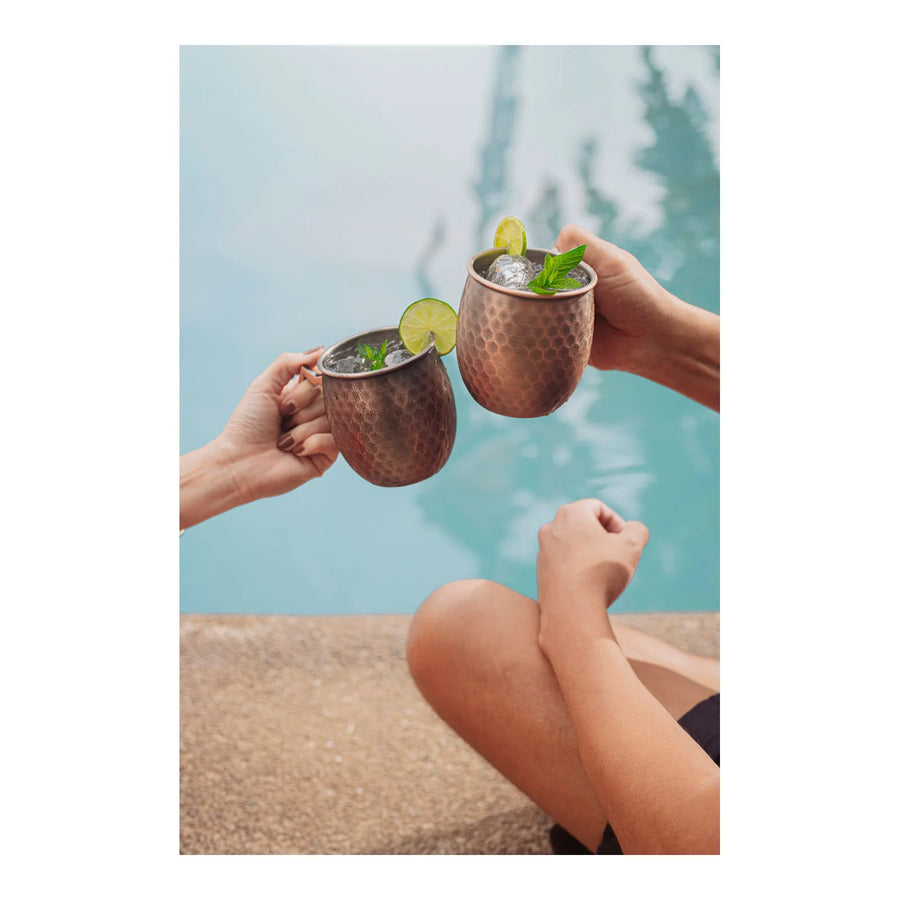 Set De 2 Vasos De Cobre Wayu