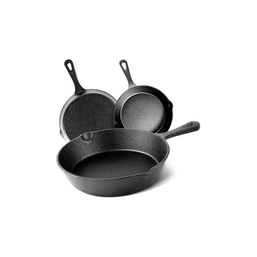 Set De 3 Sartenes Hierro 16 - 20 Y 26cm