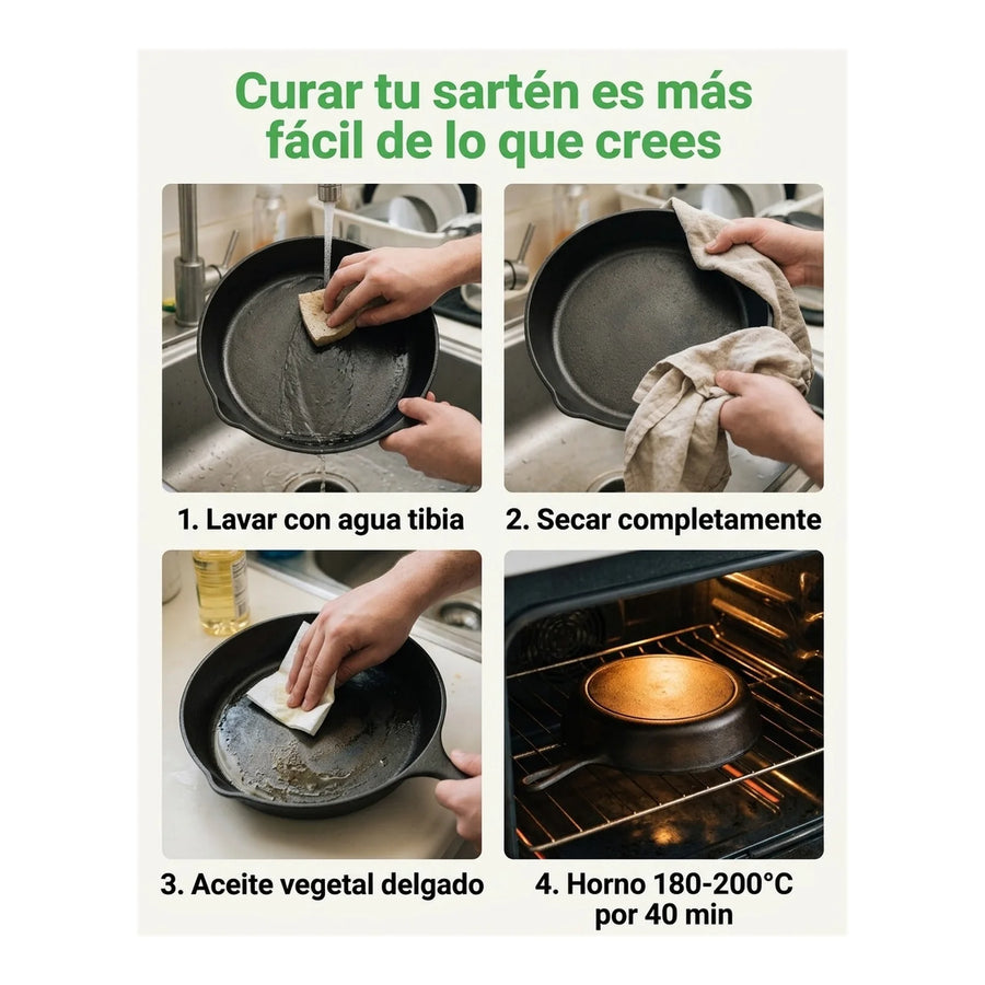 Set De 3 Sartenes Hierro 16 - 20 Y 26cm
