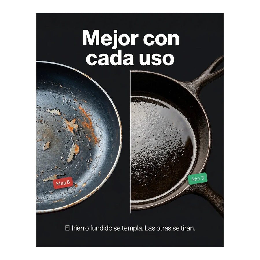 Set De 3 Sartenes Hierro 16 - 20 Y 26cm