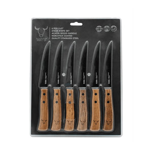 Set De 6 Cuchillos Wayu + Grabado Personalizado