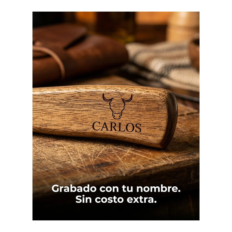 Set De 6 Cuchillos Wayu + Grabado Personalizado