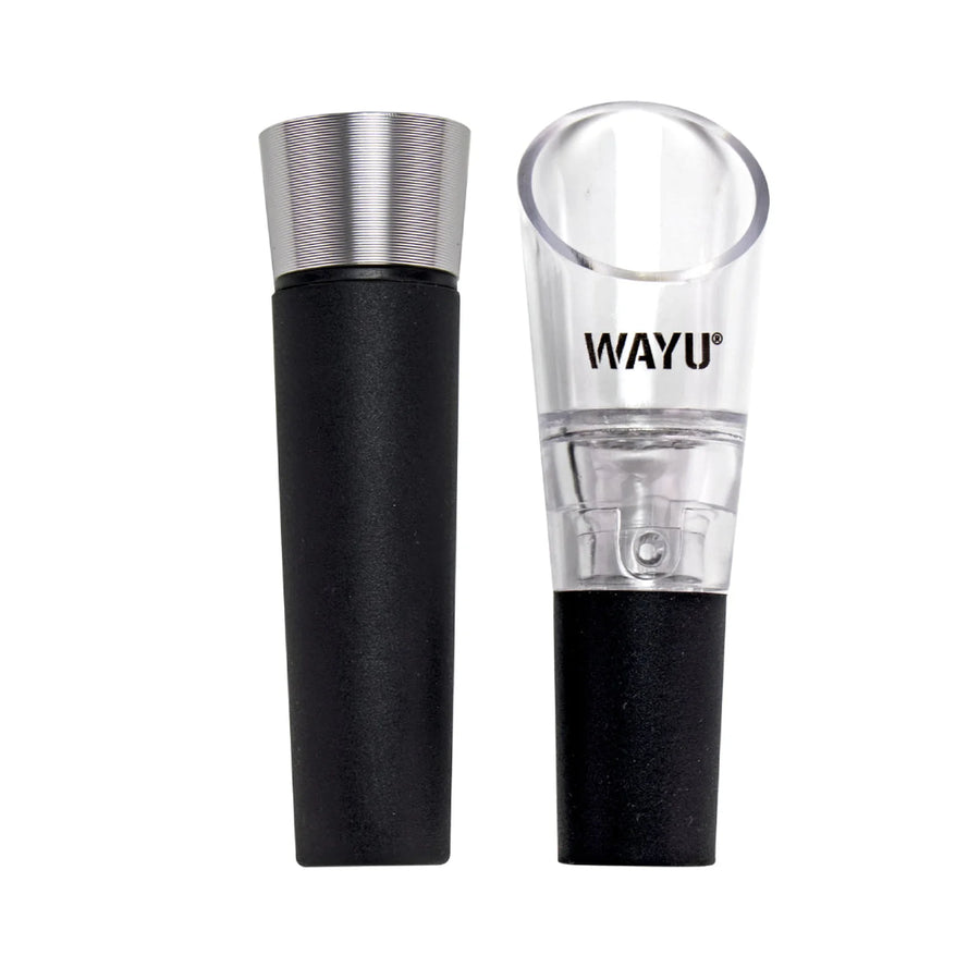 Set De Aireador + Tapón Vino Wayu Premium Cocina Asado Bbq