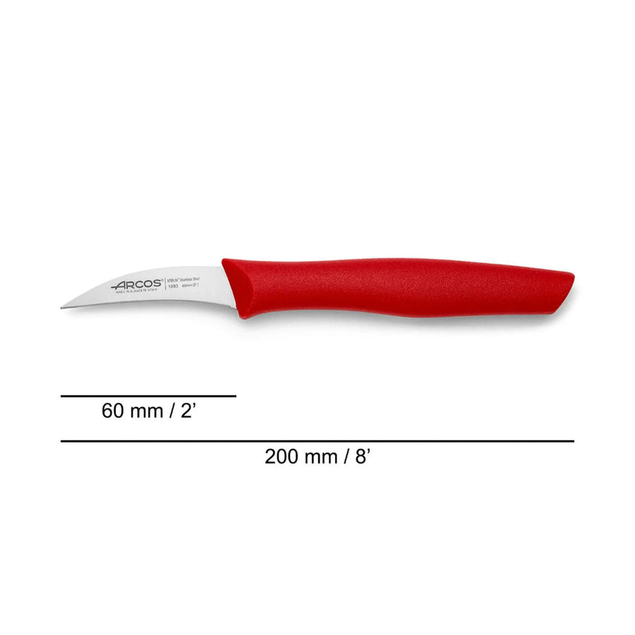 Set De Cuchillos Mondadores Cocina Arcos Premium Rojo