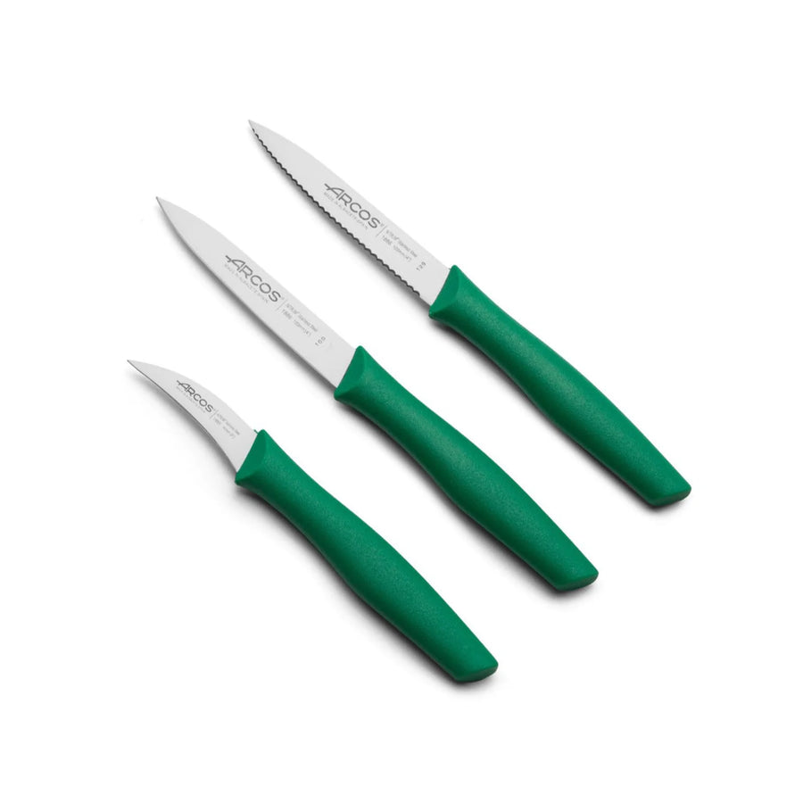 Set De Cuchillos Mondadores Cocina Arcos Premium Verde