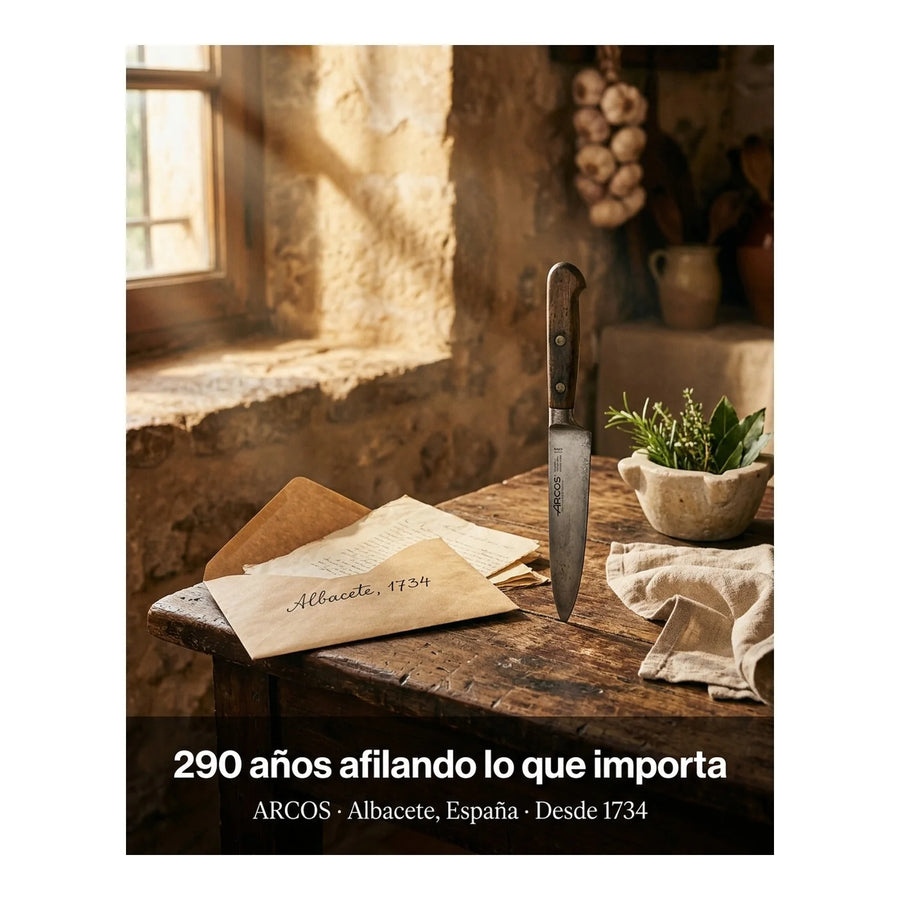 Set De Cuchillos Mondadores Cocina Arcos Premium Rojo + Grabado Personalizado