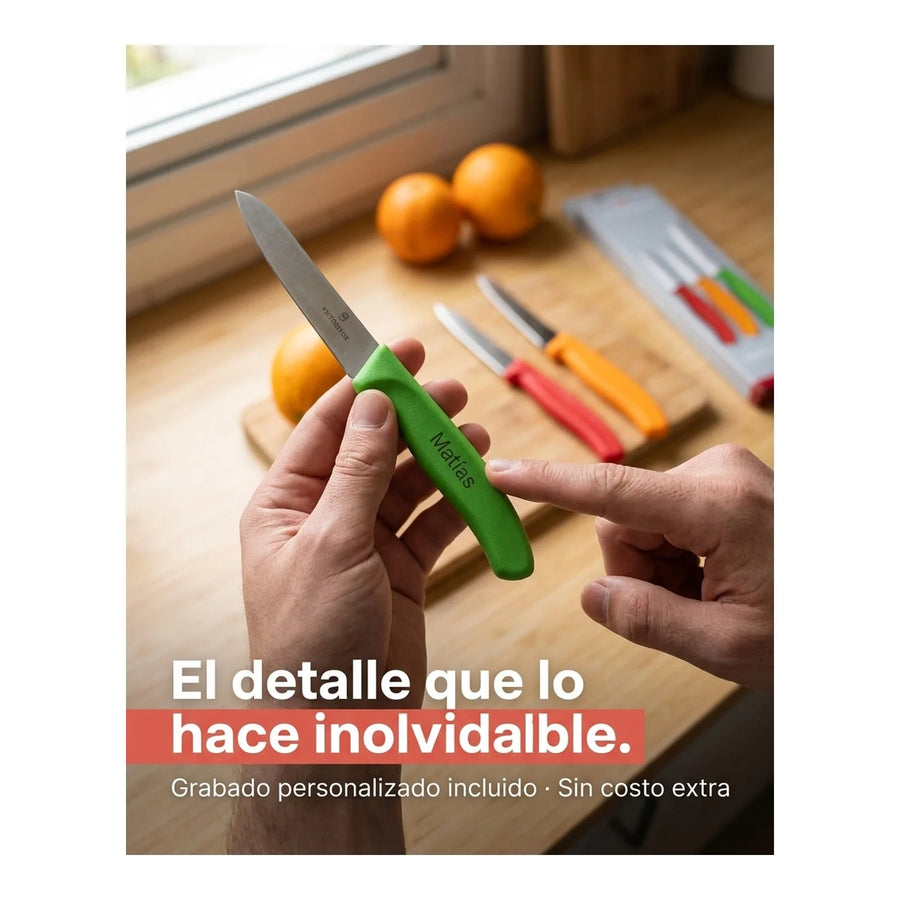 Set De Cuchillos Mondadores 3 Piezas Victorinox 6.7116.32 + Grabado Personalizado