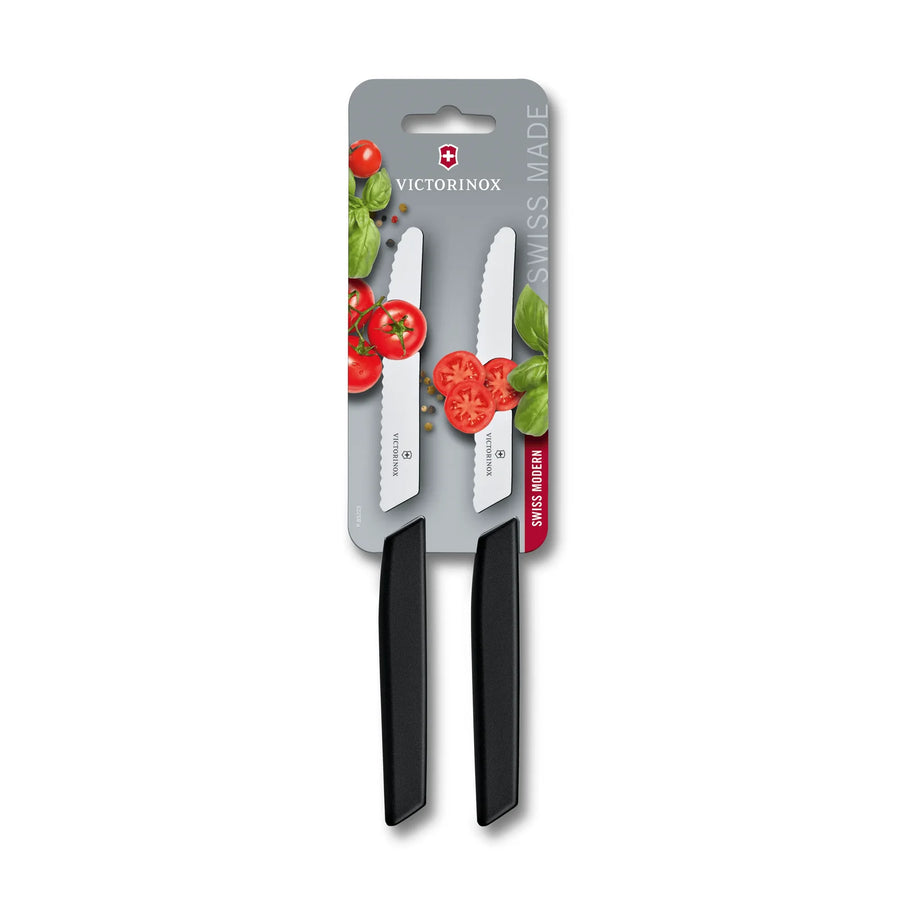Set De Cuchillos Para Carne Victorinox Negro 6.9003.11wb + Grabado Personalizado