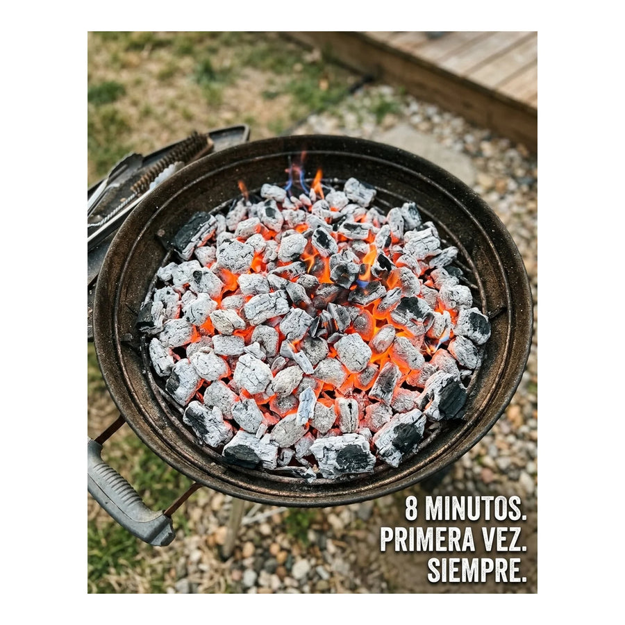 Set Iniciador De Fuego + Fosforos X L Parrilla Carbon Leña
