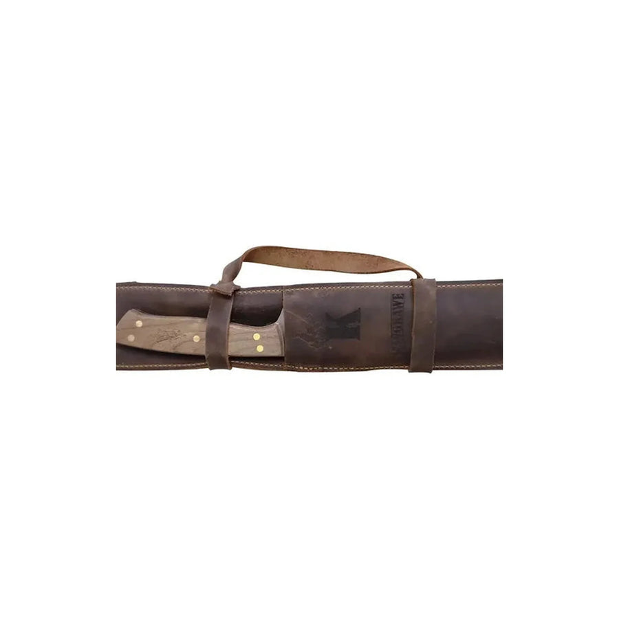 Set Parrillero Cuchillo Pincho Con Funda De Cuero Premium Maleta-sin + Grabado Personalizado