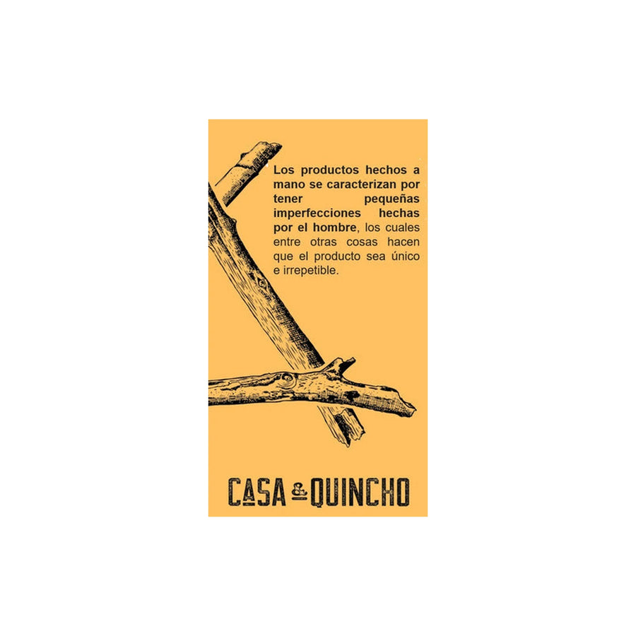 Aviso de Casa y Quincho: los productos hechos a mano tienen pequeñas imperfecciones