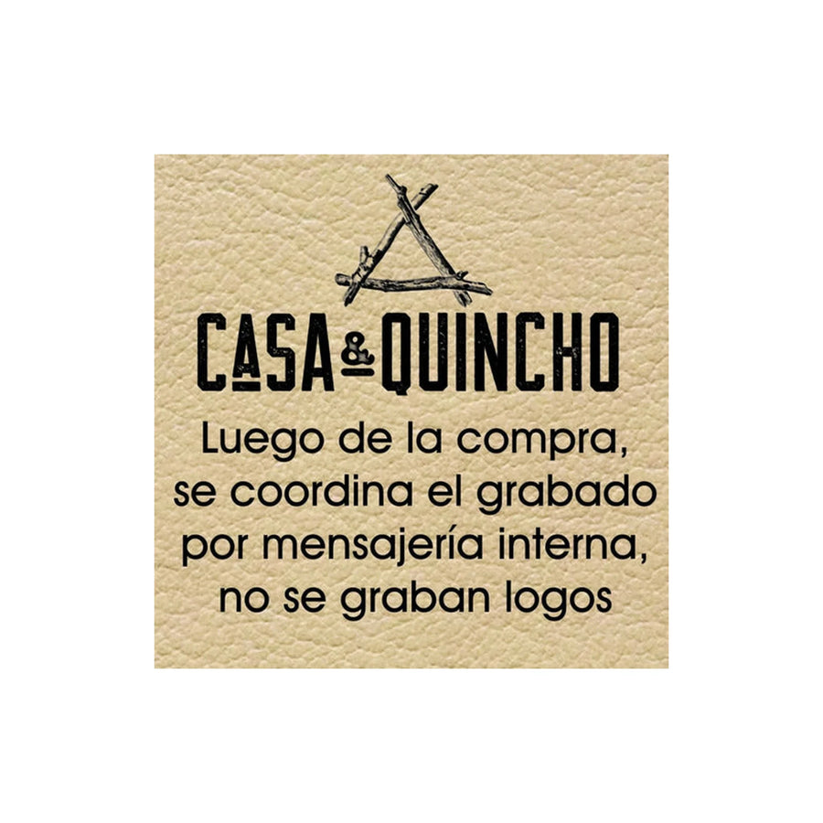 Aviso de Casa y Quincho: el grabado se coordina por mensajería interna después de la compra