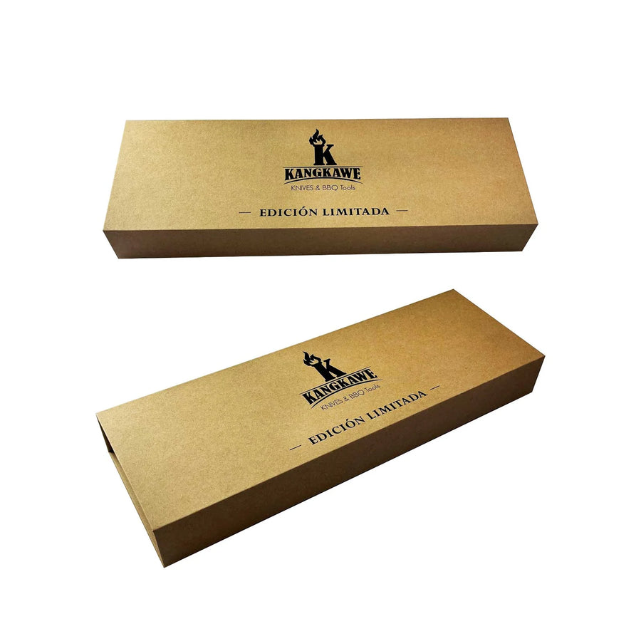 Set Parrillero Kangkawe Cuchillo Martillado + Pinza + Grabado Personalizado
