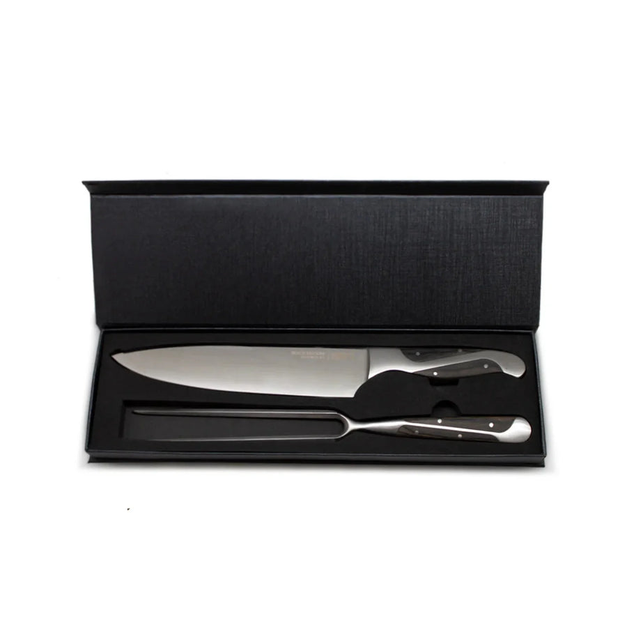 Set Parrillero Wayu Black Edition Cuchillo + Pincho + Grabado Láser