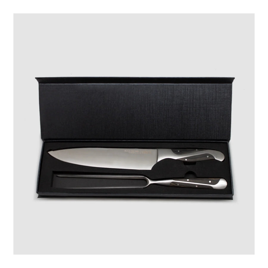 Set Parrillero Wayu Black Edition Cuchillo + Pincho + Grabado Personalizado