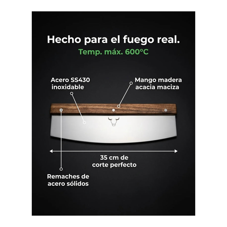 Set Piedra Pizza + Cortador De Pizza Wayu Horno Cocina Bbq