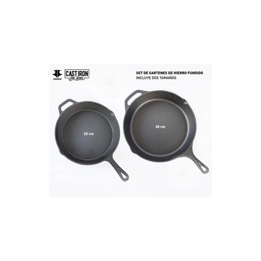 Set Sartenes Hierro Fundido Kanka 25-30cm Sartén Iron Cast (foto 10)