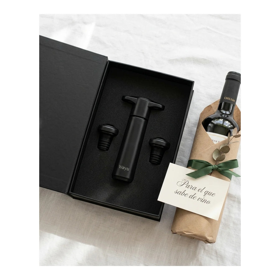 Set Sellador Bomba Vacio Vino Extractor Aire Wayu Premium
