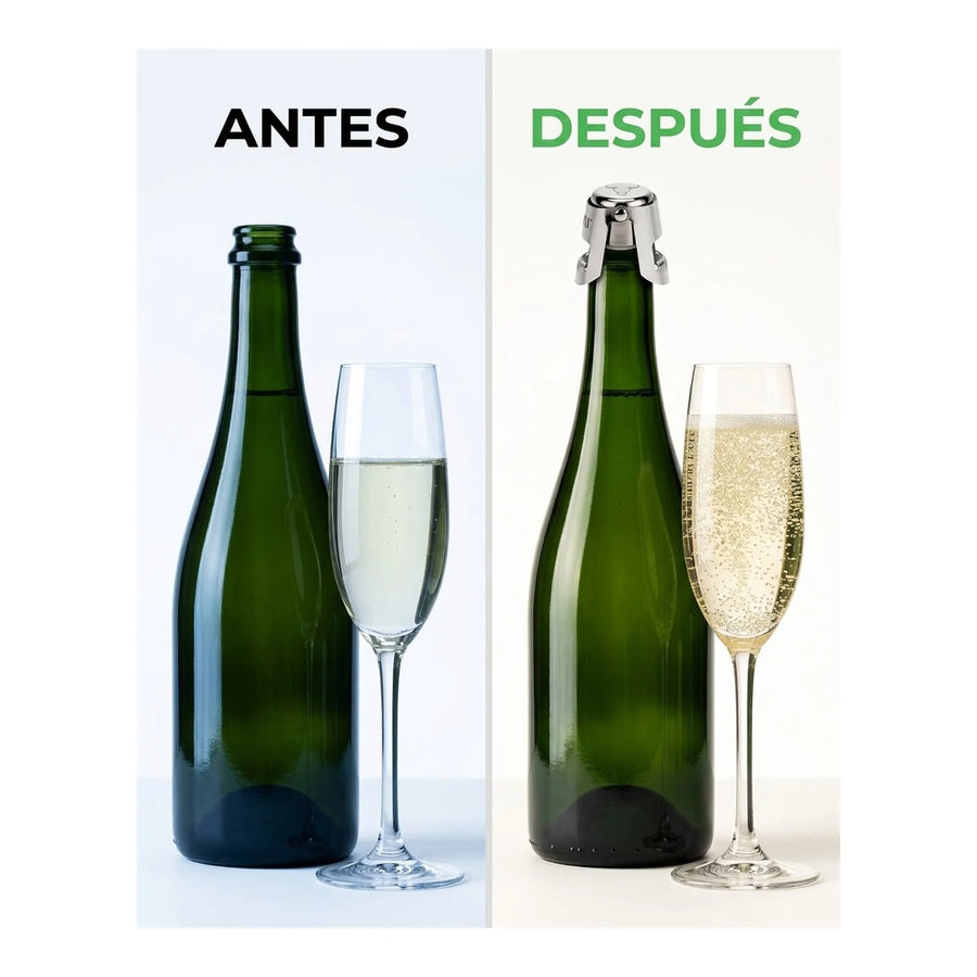 Set Sellador Tapon Espumante Champaña Wayu Tragos Premium