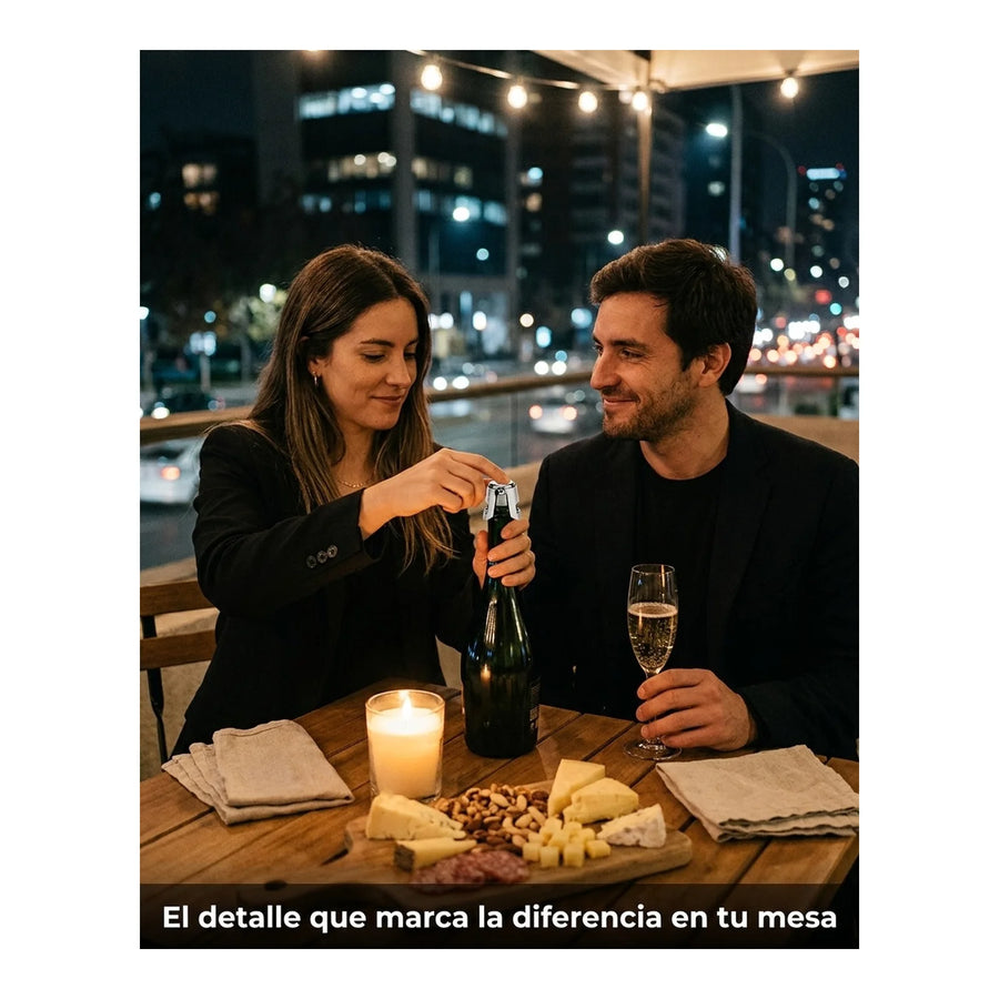 Set Sellador Tapon Espumante Champaña Wayu Tragos Premium