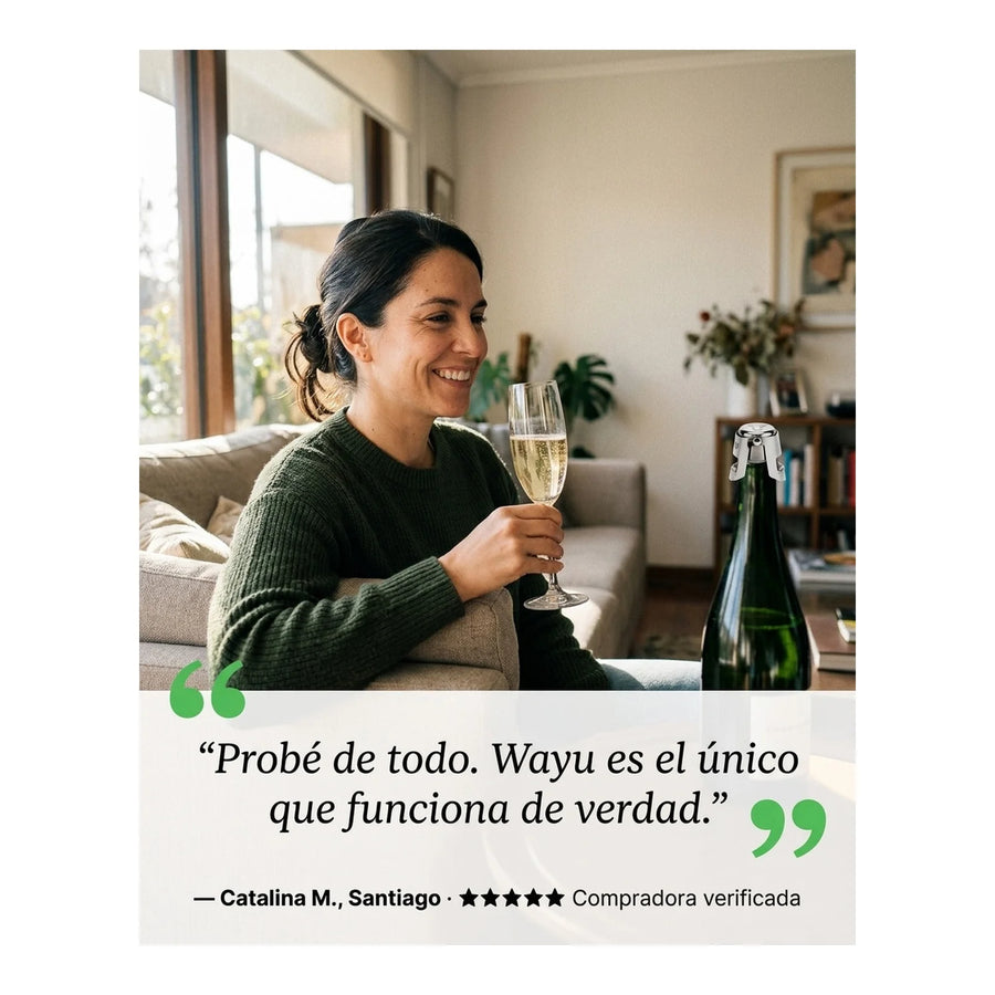 Set Sellador Tapon Espumante Champaña Wayu Tragos Premium