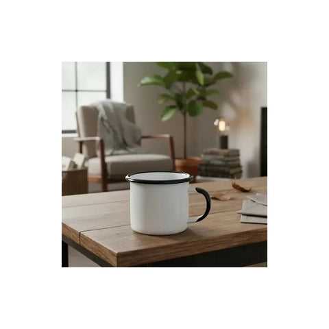 Set Vintage De Tazas Enlozadas 400ml Pack X2 Casa Y Quincho