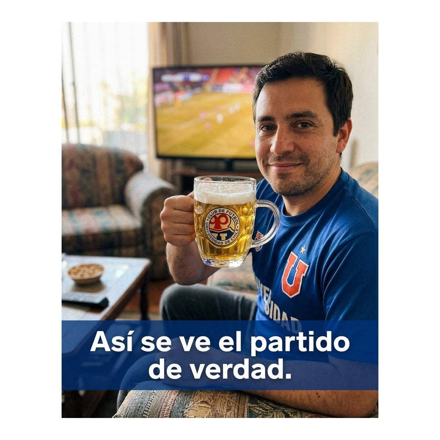 Shopero Vidrio U De Chile Uch 580ml Beer Mug Cervecero Bar