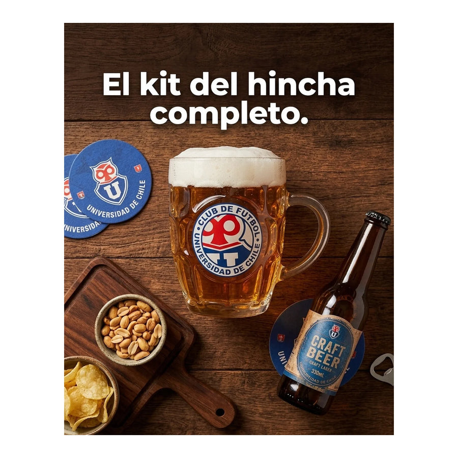 Shopero Vidrio U De Chile Uch 580ml Beer Mug Cervecero Bar