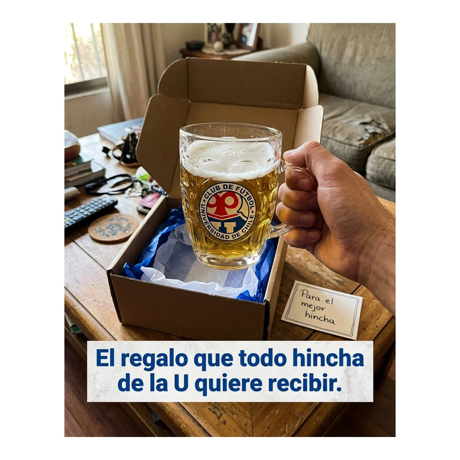Shopero Vidrio U De Chile Uch 580ml Beer Mug Cervecero Bar