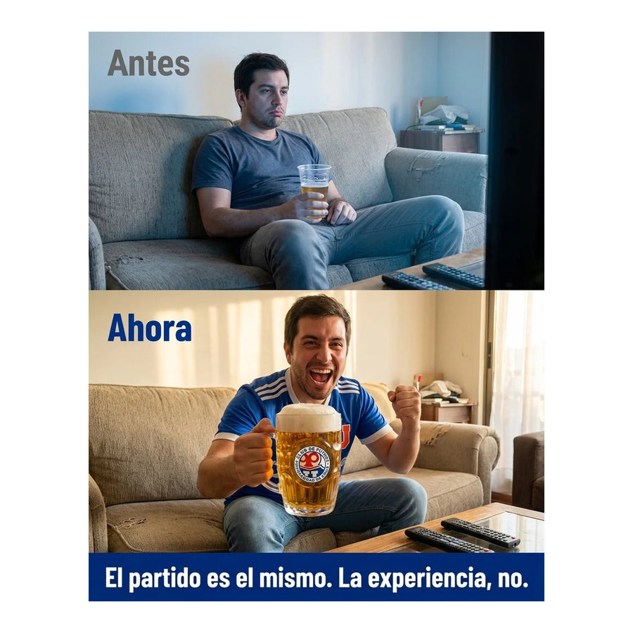 Shopero Vidrio U De Chile Uch 580ml Beer Mug Cervecero Bar