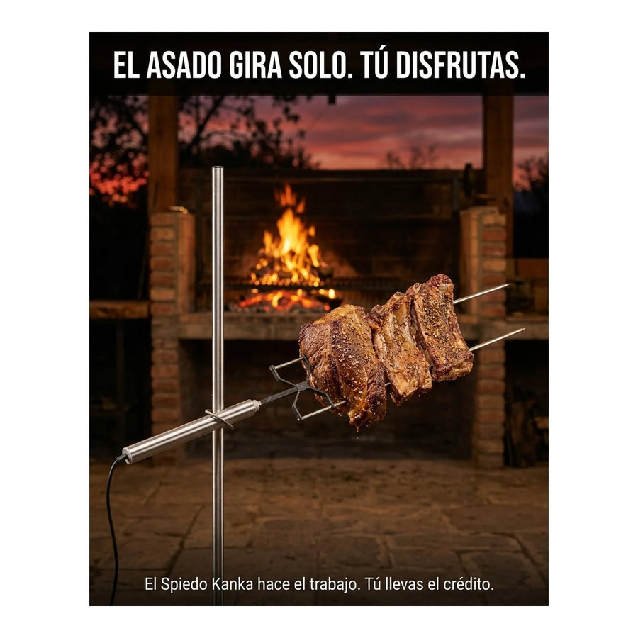 Spiedo Kanka Asador Inoxidable Con Motor Eléctrico 10kg Chile