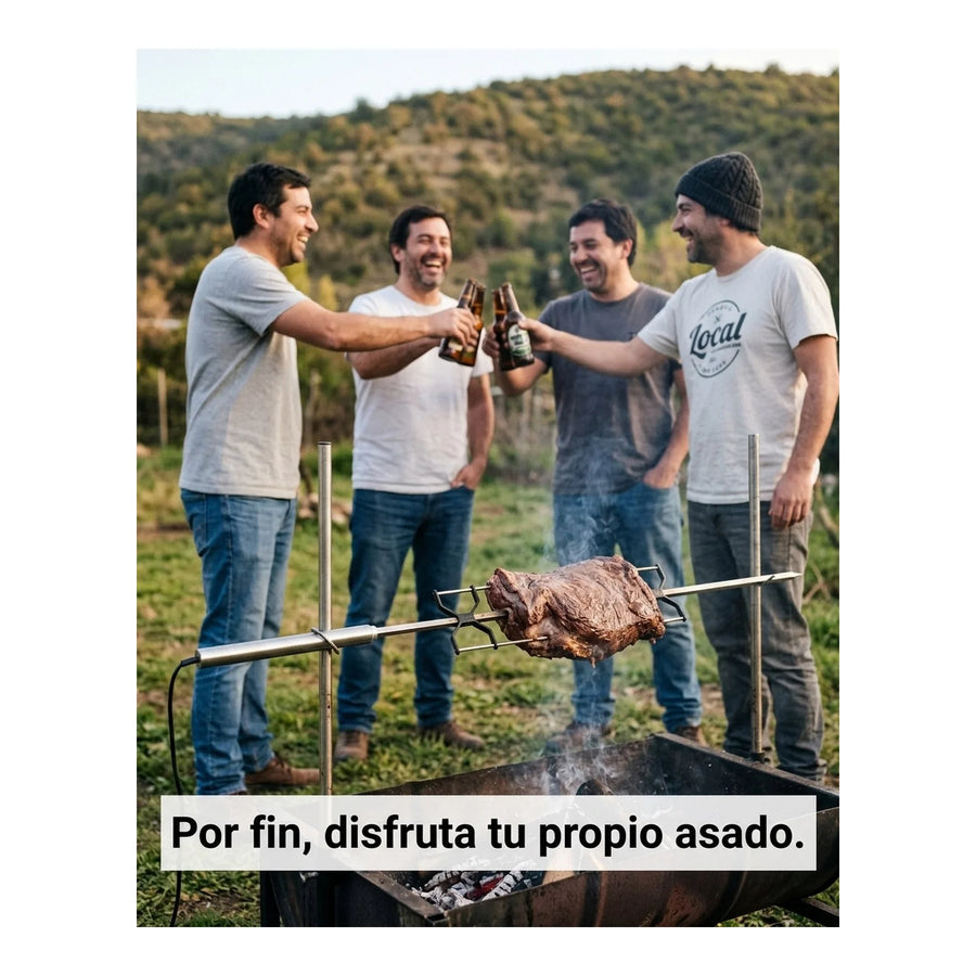 Spiedo Kanka Asador Inoxidable Con Motor Eléctrico 10kg Chile