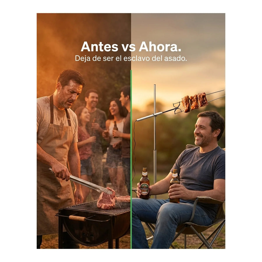 Spiedo Kanka Asador Inoxidable Con Motor Eléctrico 10kg Chile