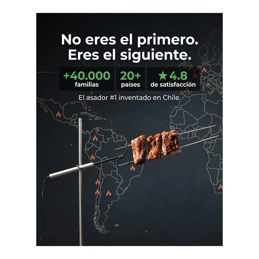 Spiedo Kanka Asador Inoxidable Con Motor Eléctrico 10kg Chile