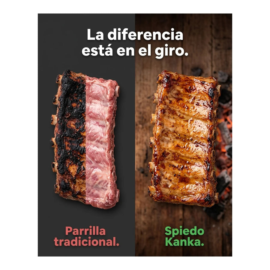 Spiedo Kanka Asador Inoxidable Con Motor Eléctrico 10kg Chile