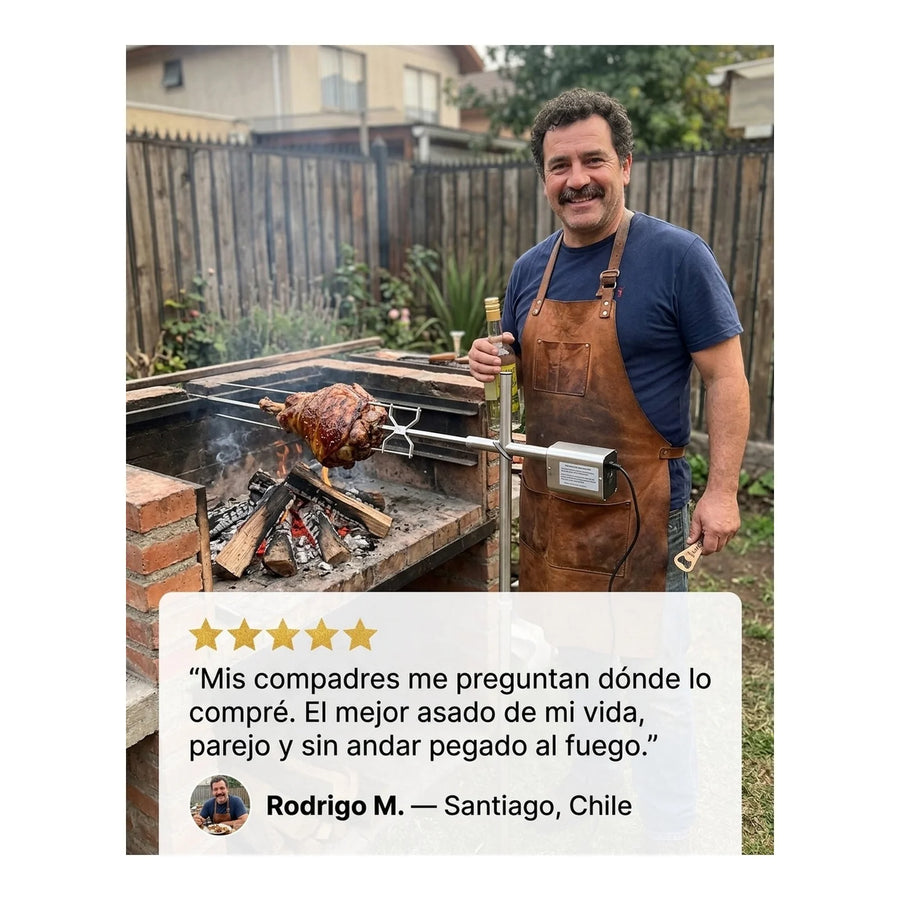 Spiedo Kanka Asador Inoxidable Con Motor Eléctrico 10kg Chile