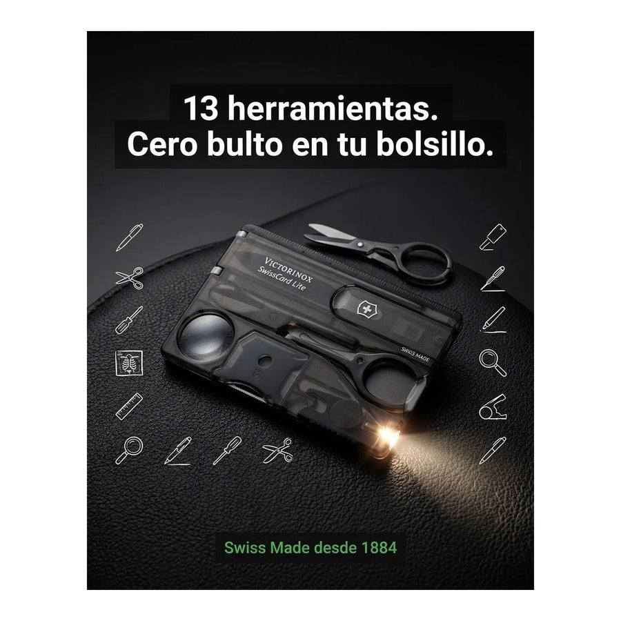 Swisscard Lite Victorinox Negra 0.7333.t3 Tarjeta Premium