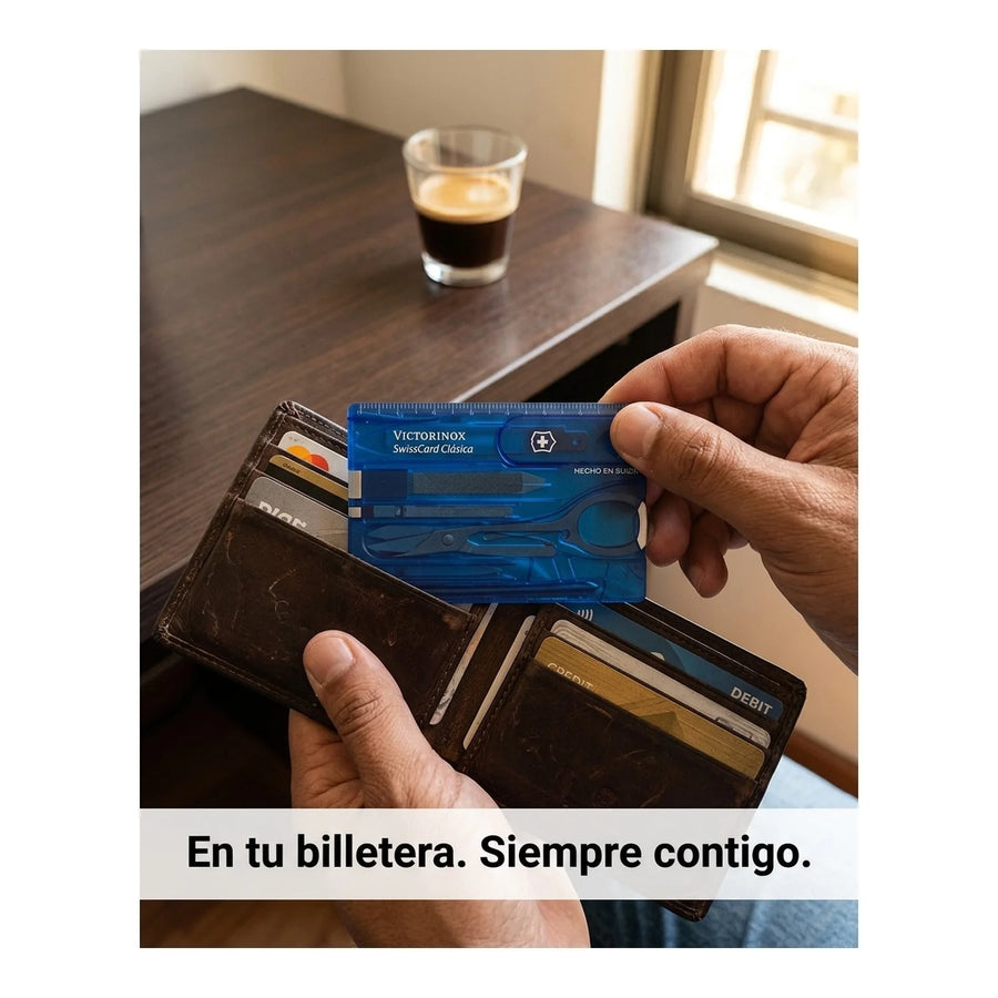 Swisscard Lite Victorinox Azul 0.7122.t2 Con Luz Premium
