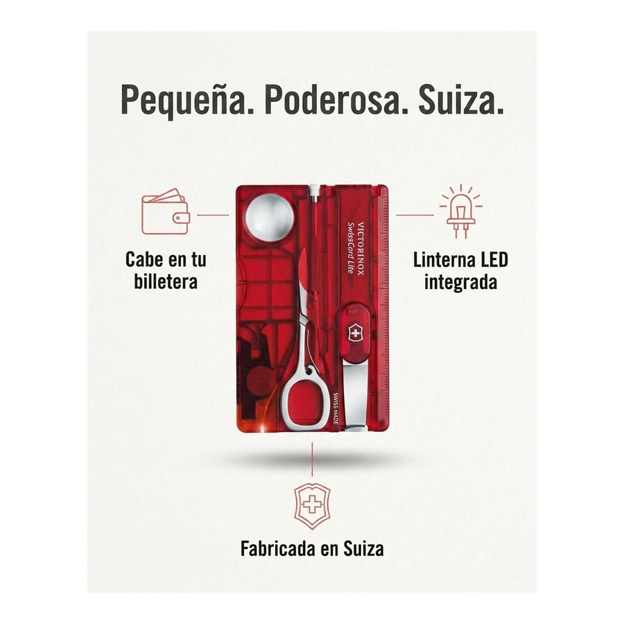 Swisscard Lite Victorinox 0.7300.t Con Luz Led Premium