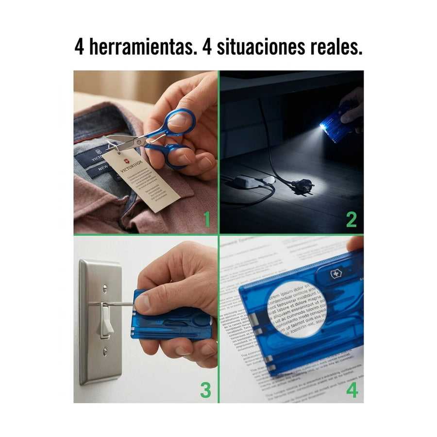 Swisscard Lite Victorinox Azul 0.7122.t2 Con Luz Premium