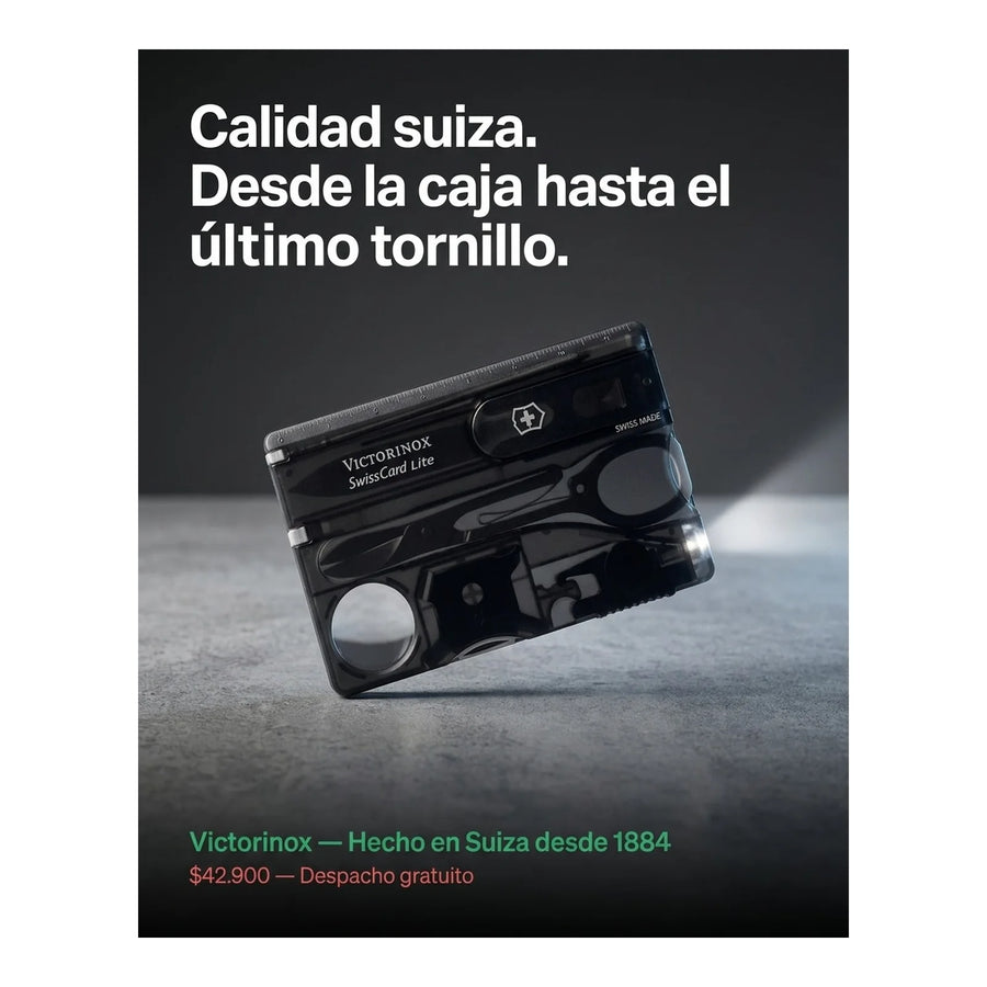 Swisscard Lite Victorinox Negra 0.7333.t3 Tarjeta Premium