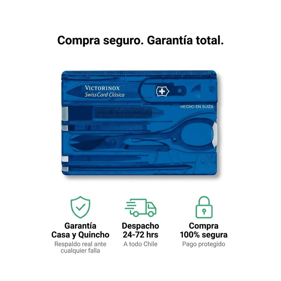 Swisscard Lite Victorinox Azul 0.7122.t2 Con Luz Premium