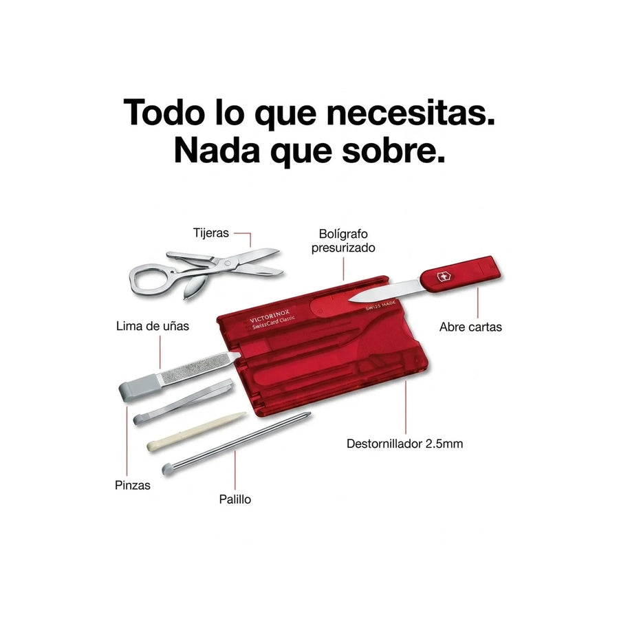 Swisscard Nail Care Victorinox Rojo 0.7100.t Premium Uñas