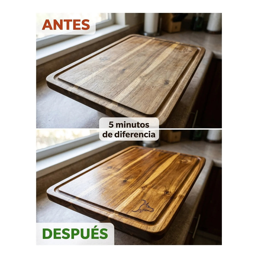 Tabla Wayu Madera Acacia 40cm + Grabado Personalizado