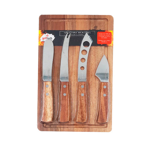 Tabla Aperitivo 4 Cuchillos Grilltech Picoteo Picadillo Bbq