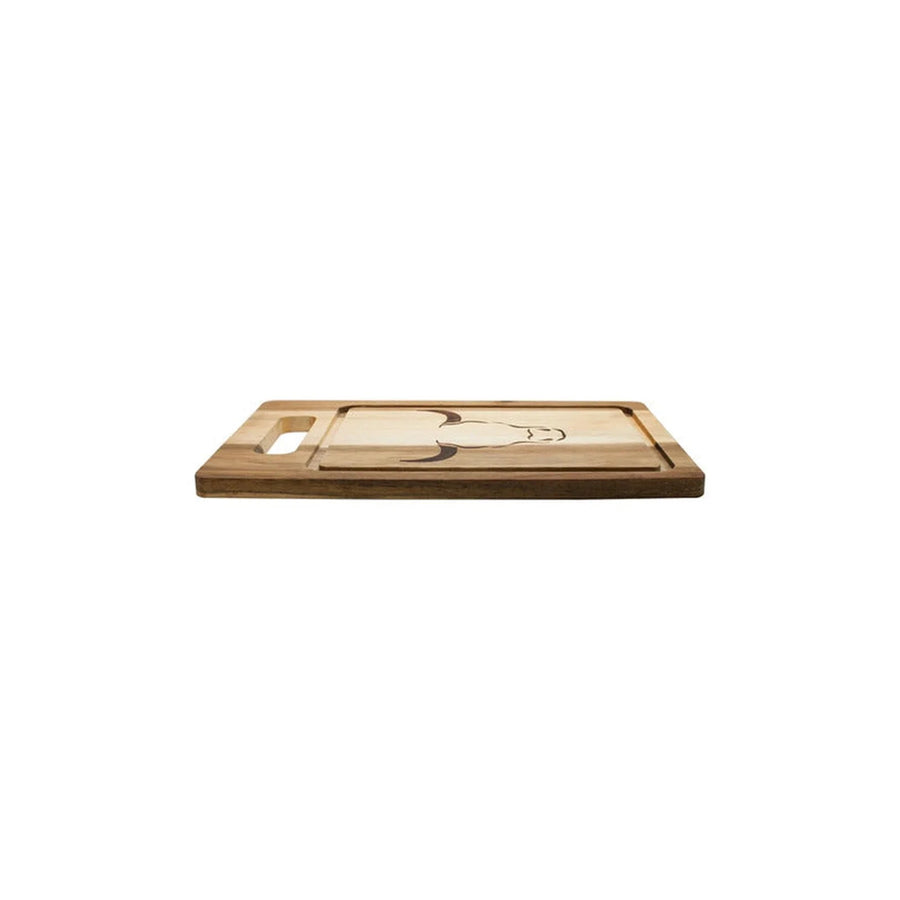 Tabla De Cortar Picar Carne Acacia 33cm Wayu Asado Parrilla