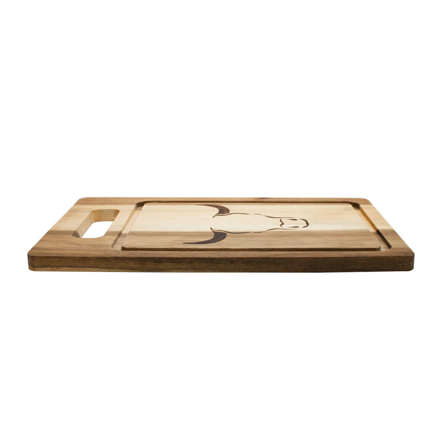 Tabla De Cortar Picar Carne Acacia 33cm Wayu + Grabado Personalizado