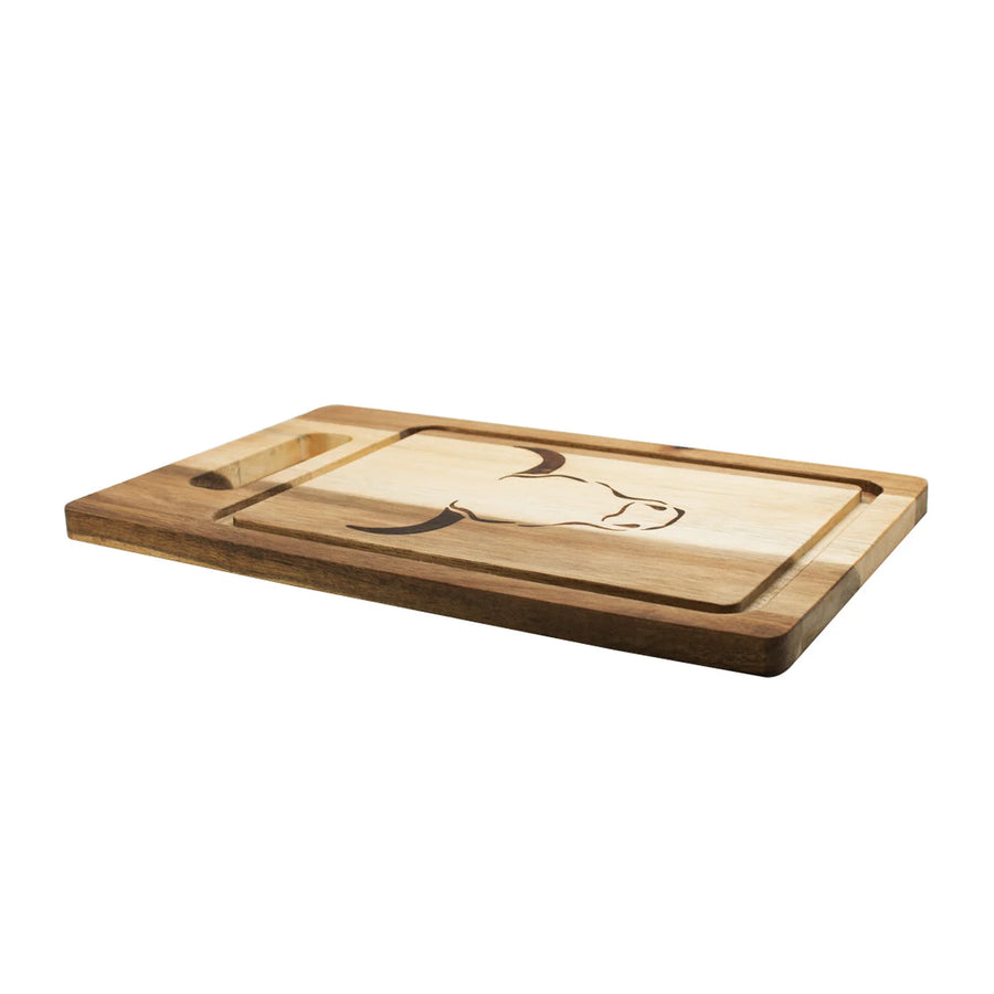 Tabla De Cortar Picar Carne Acacia 33cm Wayu + Grabado Personalizado