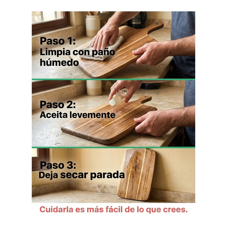 Tabla De Cortar Picar Carne 45cm Wayu + Grabado Personalizado