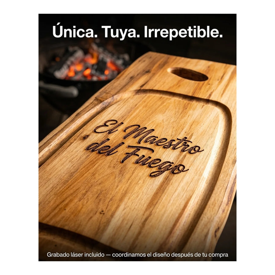 Tabla para Carne Madera Nativa 60cm + Grabado Personalizado